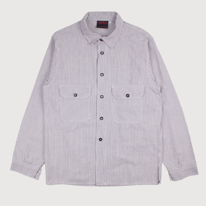 Vetra Seersucker Workwear Jacket - Stripe