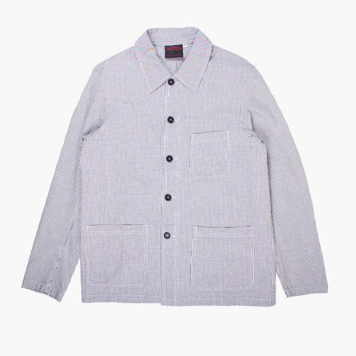 Vetra Seersucker Workwear Jacket - Stripe