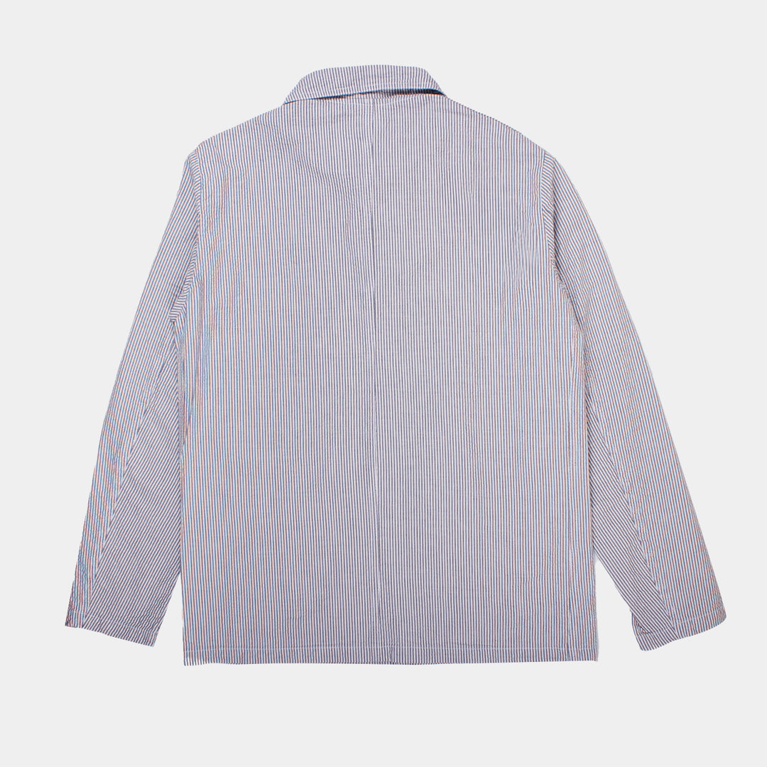 Vetra Seersucker Workwear Jacket - Stripe