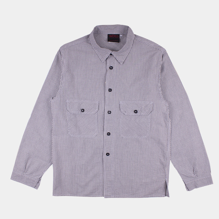 Vetra Seersucker Overshirt - Stripe