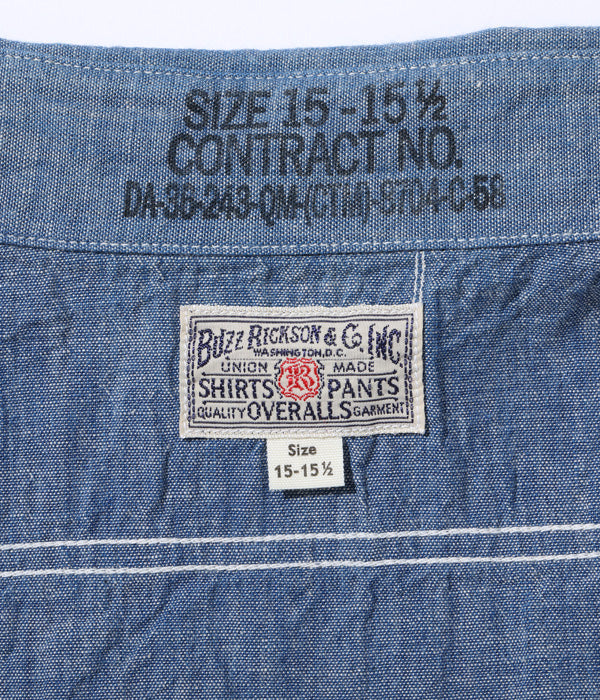 Buzz Rickson's Chambray Work Shirt - Blue