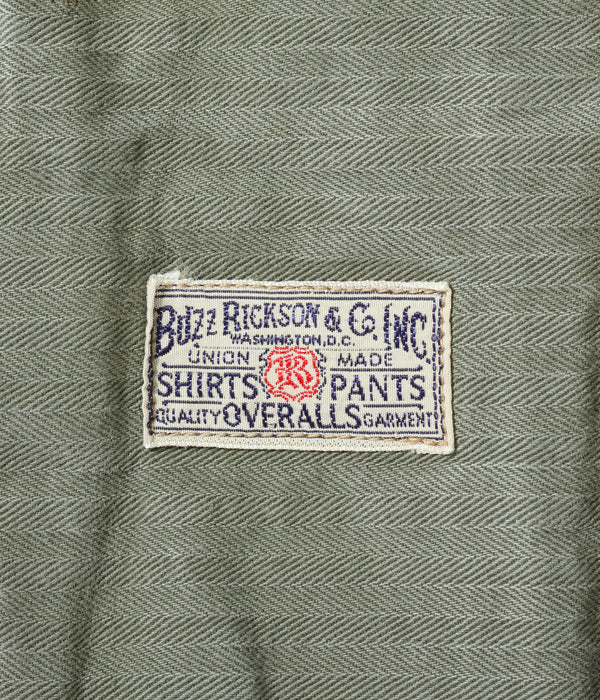 Buzz Rickson's USMC M-1944 Herringbone Utility Jacket - Olive Drab