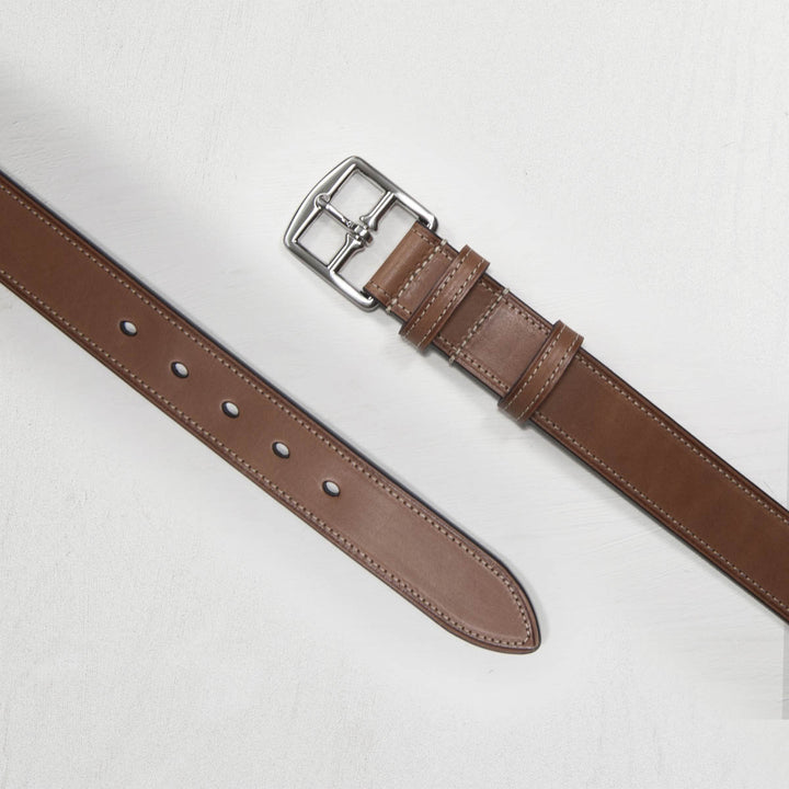 Andersons Classic Leather Bridle Stitched Belt - Tan 3.5cm