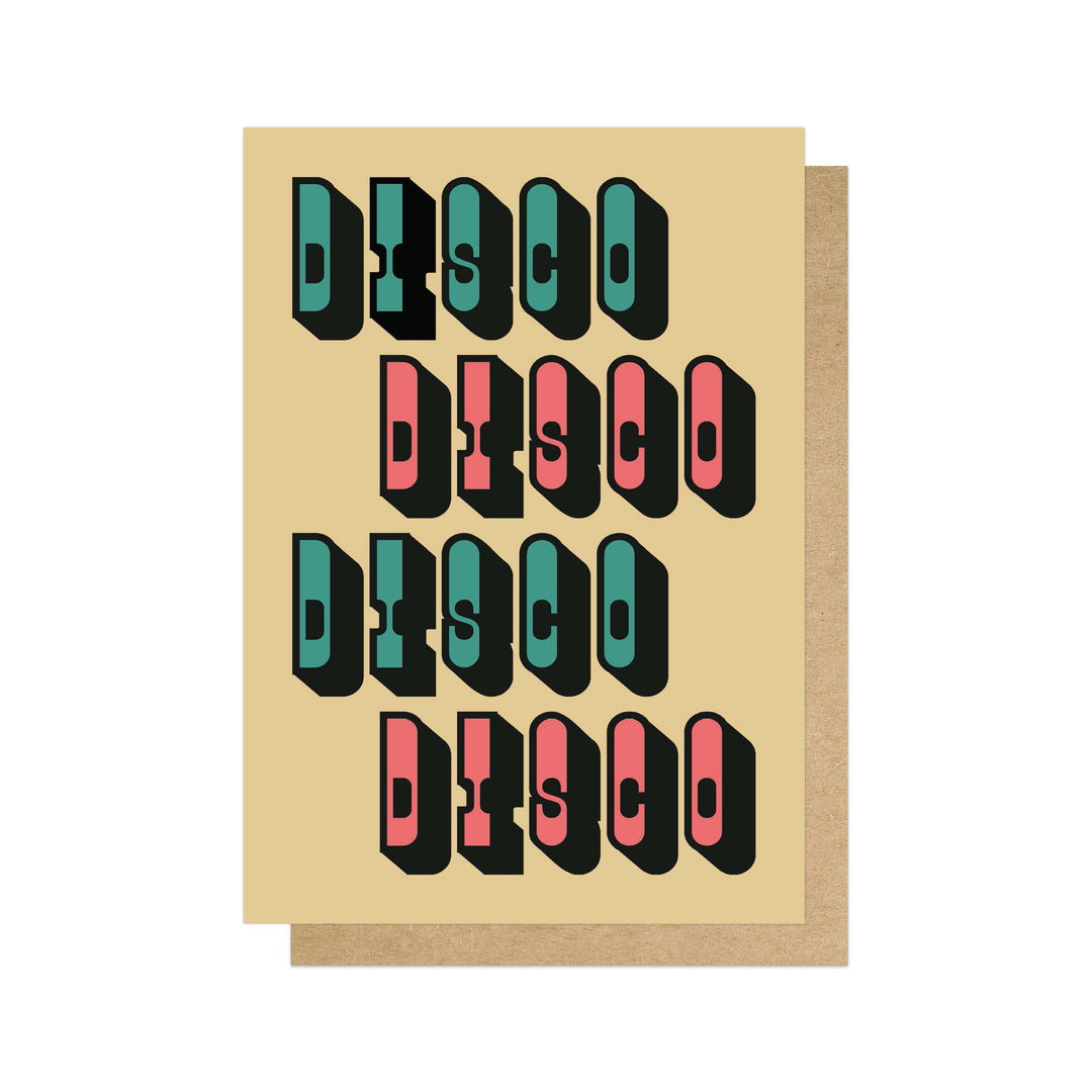 East End Prints Greetings Card - Disco by HollieGraphik