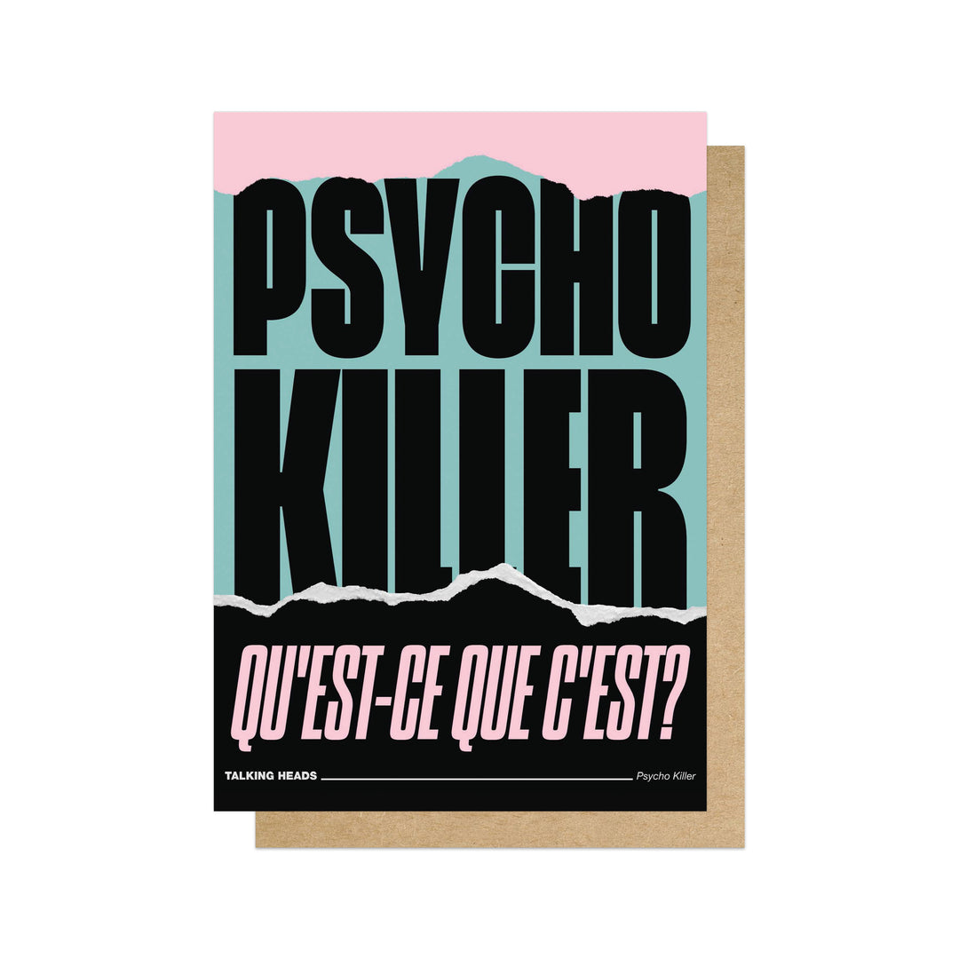 East End Prints Greetings Card - Psycho by HollieGraphik