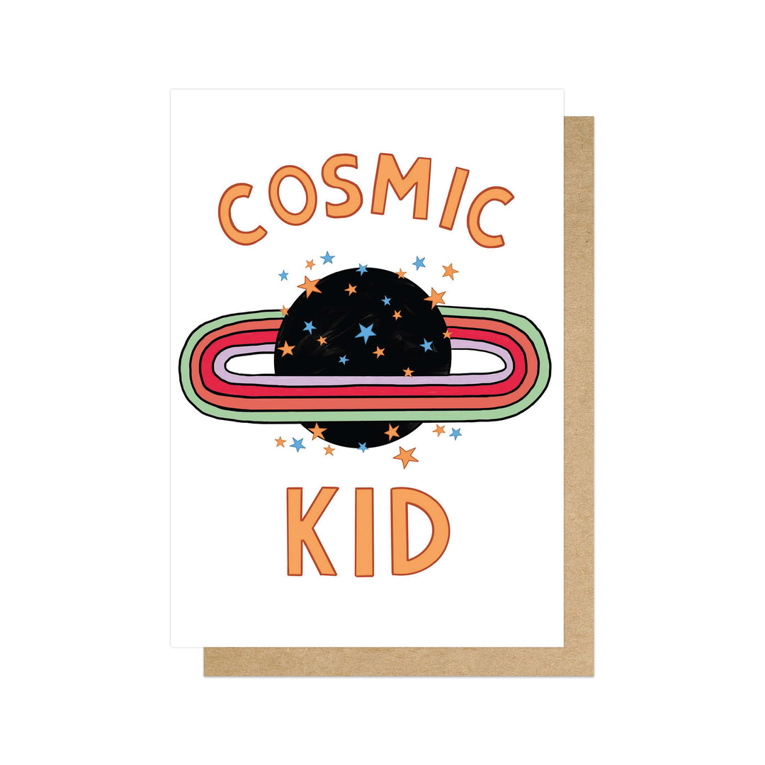 East End Prints Greetings Card - Cosmic Kid by Kid of the Village