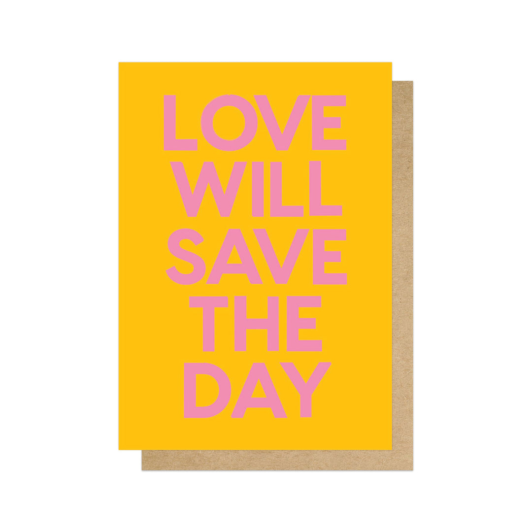 East End Prints Greetings card - Love Will Save by Limbo & Ginger