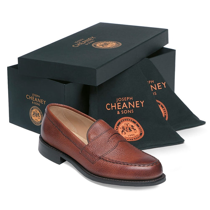 Joseph Cheaney & Sons Howard R Loafer - Mahogany Grain Leather