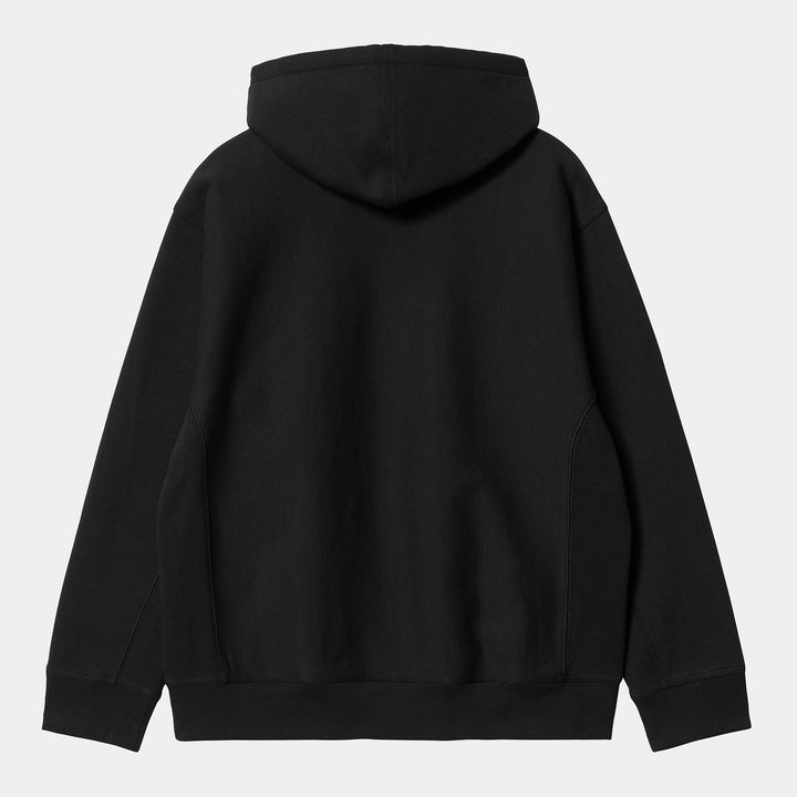 Carhartt WIP Hooded American Script Sweatshirt - Black