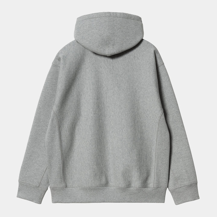 Carhartt WIP Hooded American Script Sweatshirt - Grey Heather
