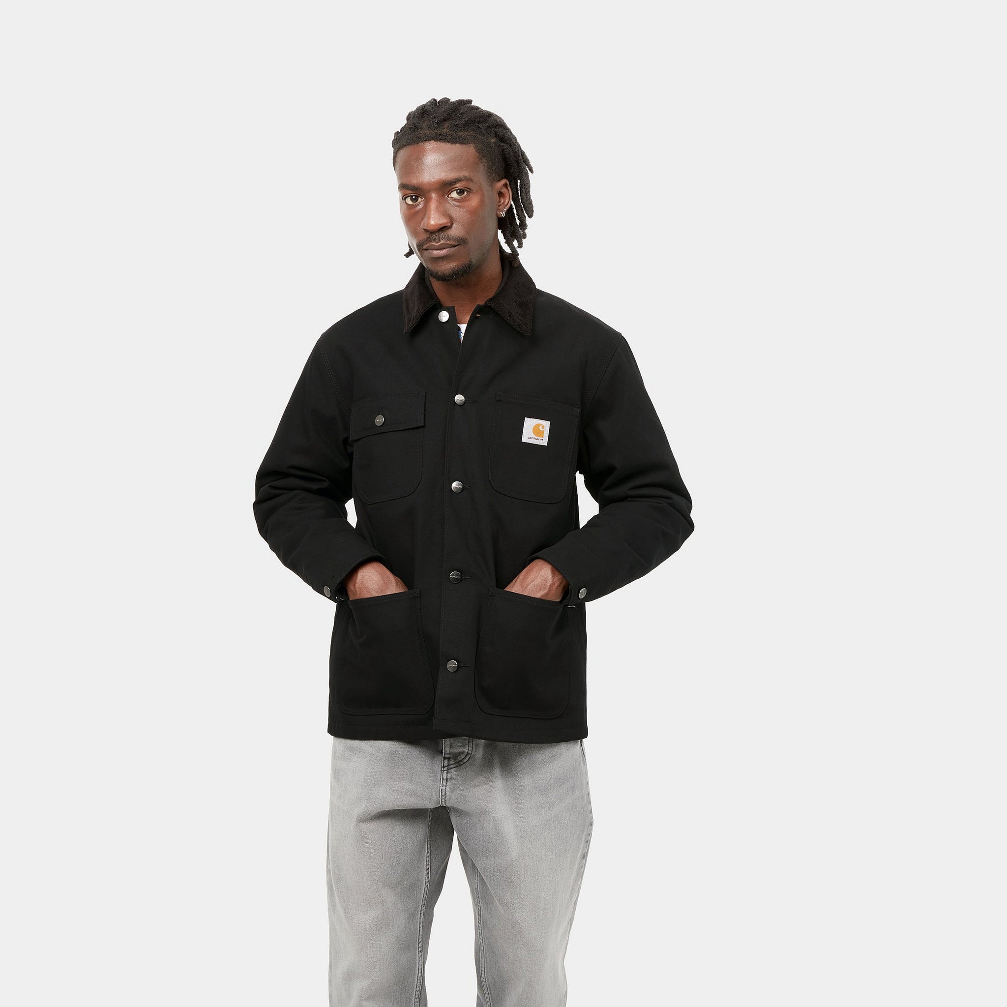 Carhartt WIP Michigan Coat - Black/Black Rigid – The Modern Draper