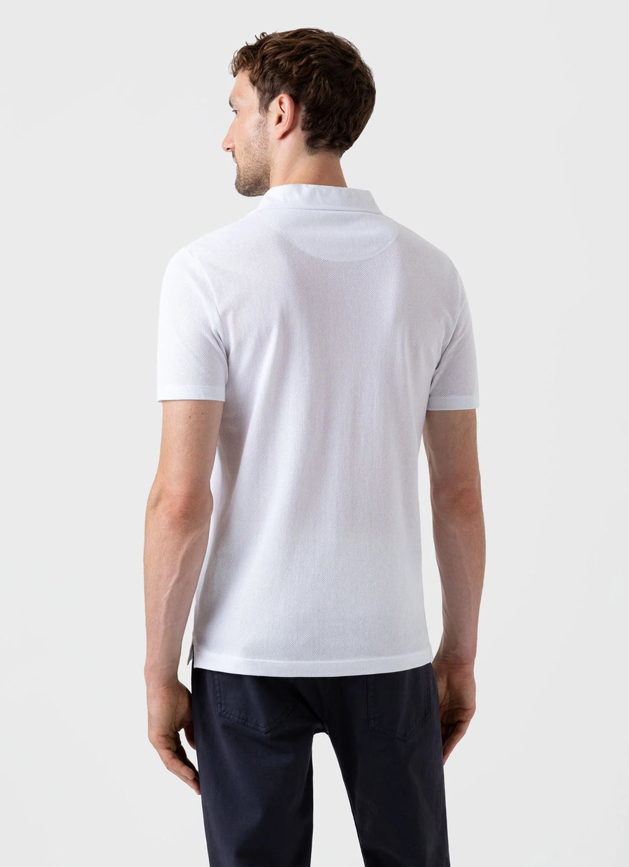 Sunspel Riviera Polo Shirt - White
