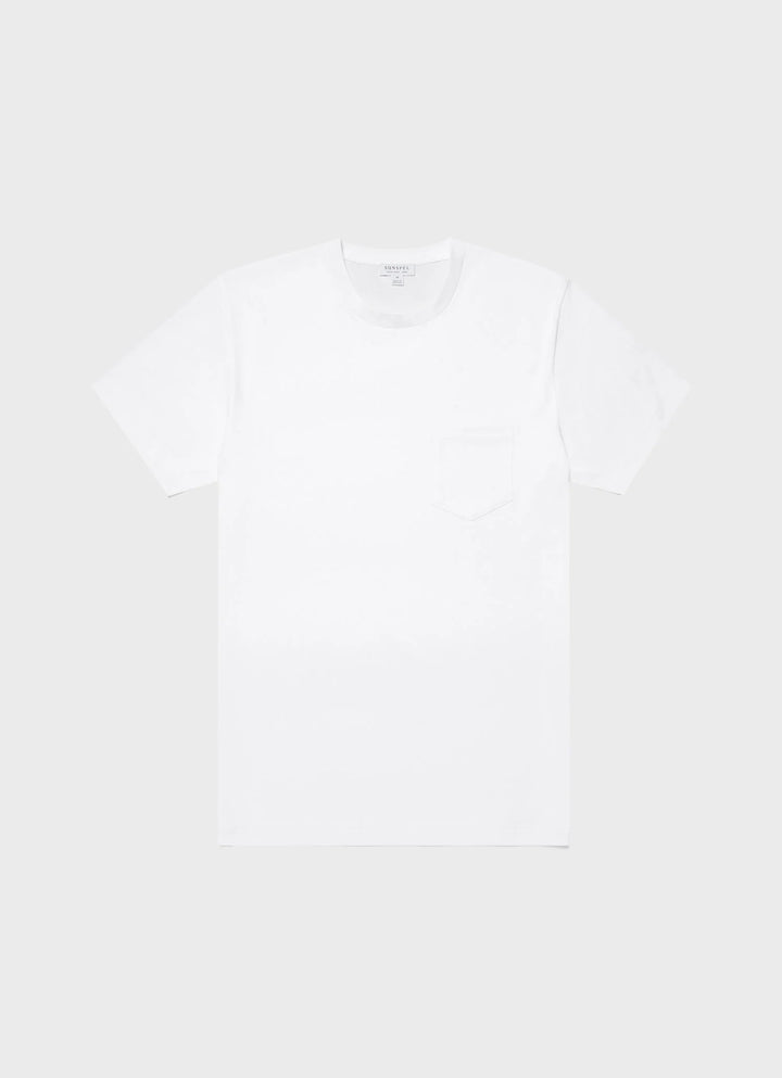 Sunspel Riviera Pocket T-Shirt - White