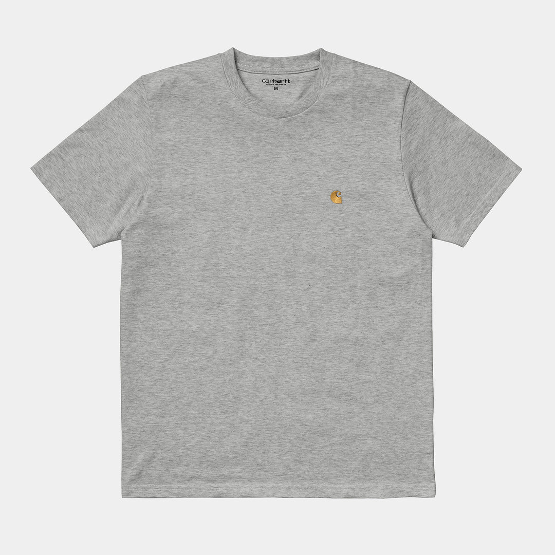 Carhartt WIP Chase T-Shirt - Grey Heather/Gold