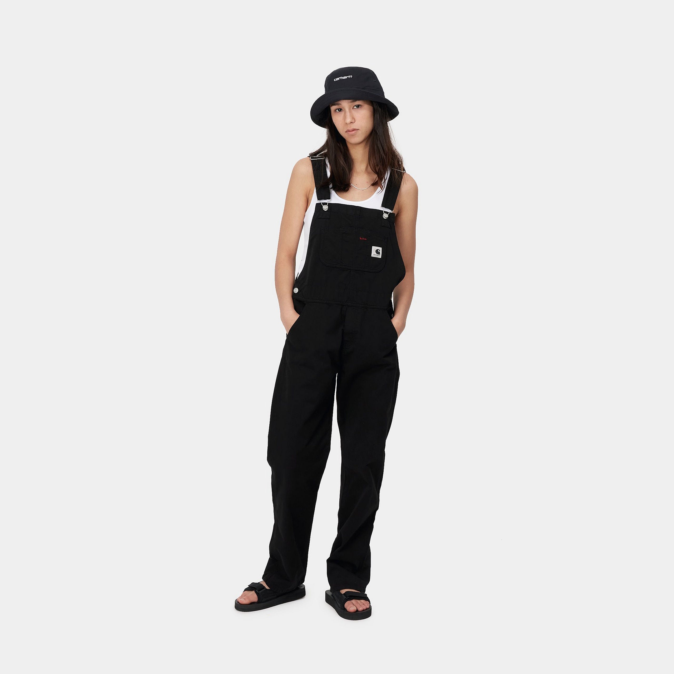 Carhartt WIP Women Straight Bib Overalls - Black